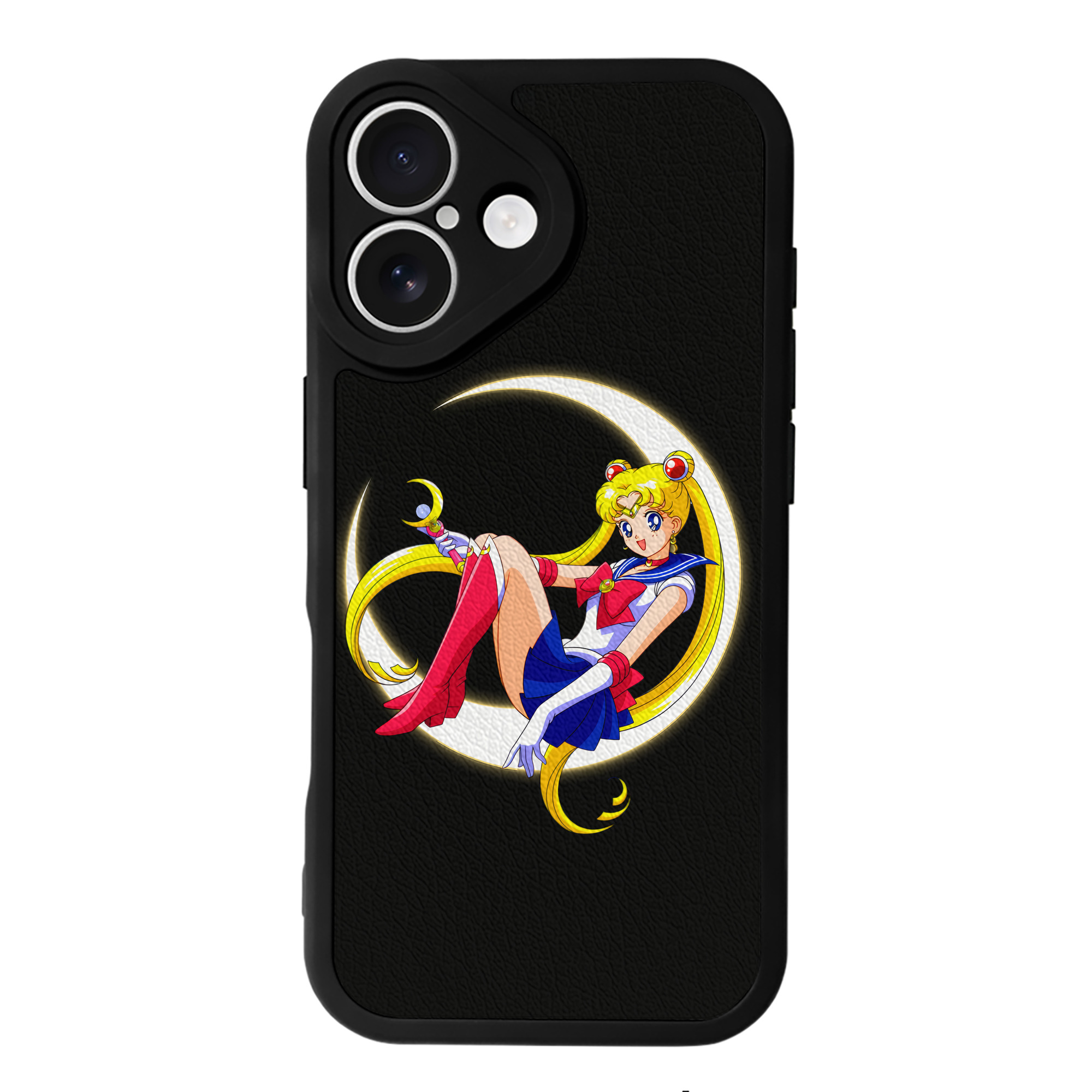 （画像用） 美少女戦士セーラームーン 月野 うさぎ つきの うさぎ Sailor Moon Tsukino Usagi 【iPhone 16シリーズ対応】シリコンスマホケース（レザー調） 材質：シリコン